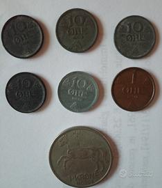 lotto monete Norvegia 7