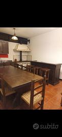tavolo sedie 10 persone  + cucina LEGNO EBANO