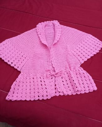 mantellina bimba uncinetto 