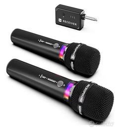 Microfoni karaoke wireless 25 mt