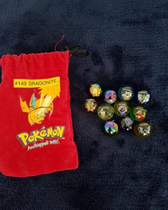 Biglie Pokemon + sacchetto porta biglie