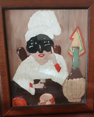 QUADRI PITTURA SOGGETTO PULCINELLA. 