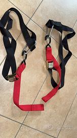 Cinghie ancoraggio moto Riolo Maxi nero/rosso