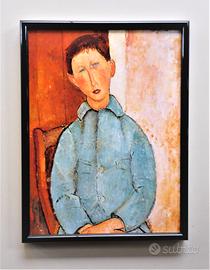 Quadro Ragazzo con giacca azzurra di Modigliani