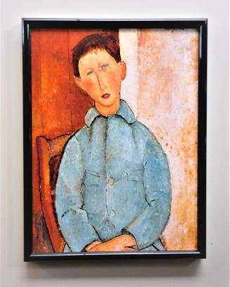 Quadro Ragazzo con giacca azzurra di Modigliani