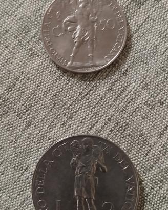monete da 50 cent e 2 lire del Vaticano 