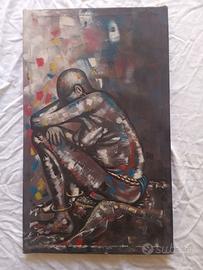 Quadro ad olio su tela Costa D'Avorio