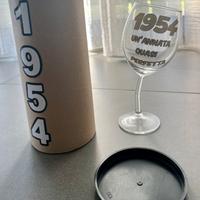 Calice vino nati 1954 nuovo in scatola originale