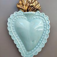 Ex voto porcellana tiffany e oro