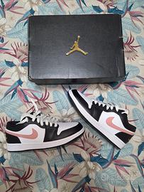 Nike Air Jordan 1 Low Bianche Rosa Tg 40