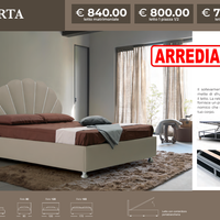 LETTO CON CONTENITORE COLORI E PIEDI A SCELTA