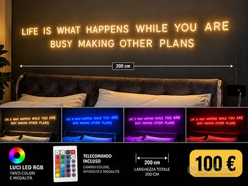 Insegna LED RGB 200 cm – Frase di John Lennon