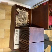 Impianto Stereo 2 casse giradischi vintage