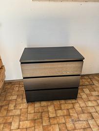 Cassettiera Nera o Color legno