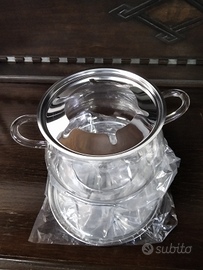 Set fondue in vetro