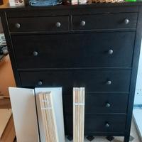 cassettiera ikea hemnes 6 cassetti nera