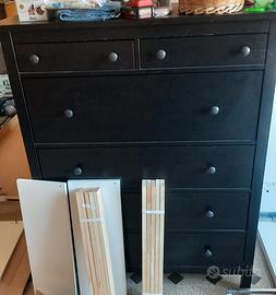 cassettiera ikea hemnes 6 cassetti nera