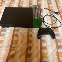 Xbox One X + joystick e giochi