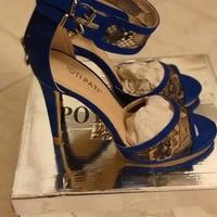 Sandali blue elettrico marca Poti Pati taglia 37