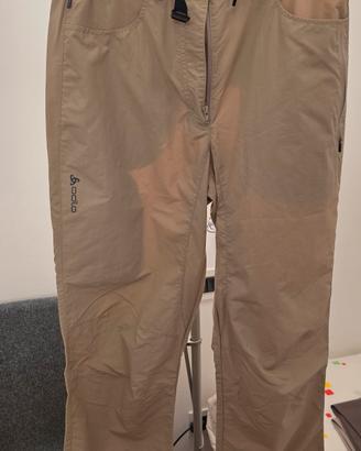 Pantaloni trekking Odlo donna beige 