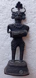 ANTICA STATUA SCULTURA IN BRONZO ASIATICA /173B