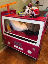 Letto bambino camion pompieri