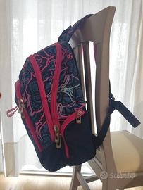 Zaino Seven 4 tasche blu con fantasia rosa