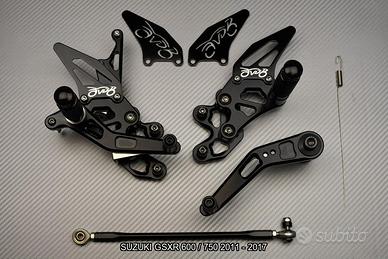 Pedane arretrate SUZUKI GSXR 600 / 750 2011 - 2017