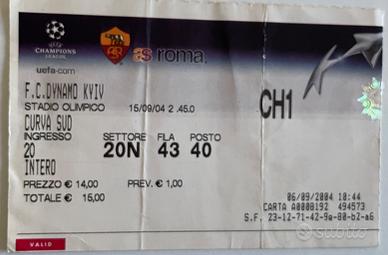 Due biglietti vintage Roma -  Dinamo Kiev