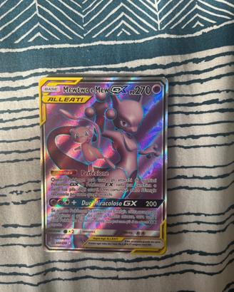 carta pokemon mew e mewtwo alleati gx full art 019
