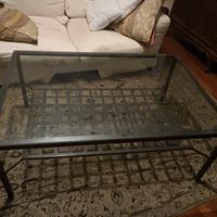 tavolino ikea in vetro e ferro
