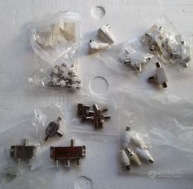 CONNETTORI E ADATTATORI COASSIALI PER ANTENNA TV