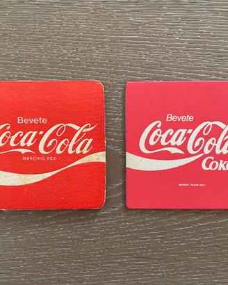 2 vecchi sottobicchieri Coca-Cola italiani