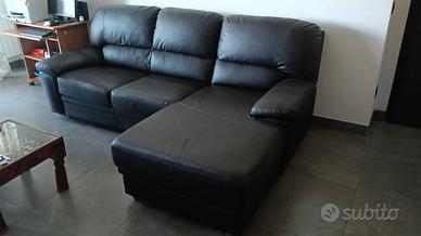 Divano Letto Simil Pelle Nero