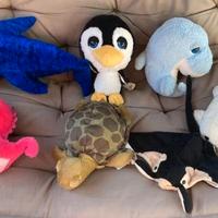 Set 9 peluche animali marini