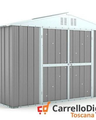 Box giardino lamiera zincata 327x155 grigio chiaro