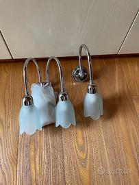 APPLIQUE DA PARETE+ABAT-JOUR BRONZATO