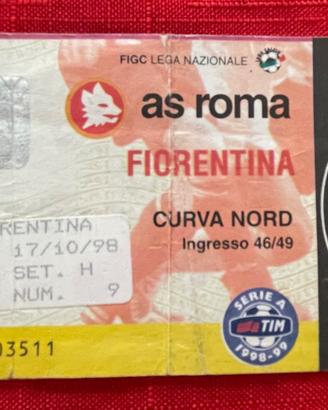 Biglietto storico Roma Fiorentina 1998