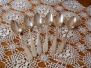 Sei cucchiai di alpacca Berndorf metà 800