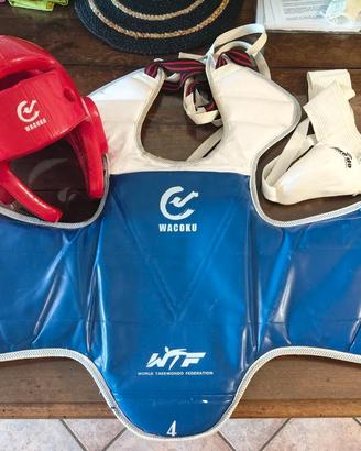 Protezioni Taekwondo (corazza, casco, etc)