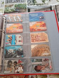 raccoglitore ad anelli con 160 schede telefoniche 