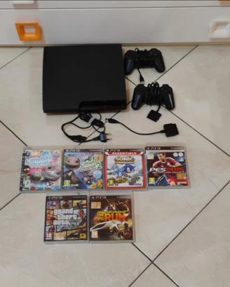 Playstation 3 slim più controller più giochi