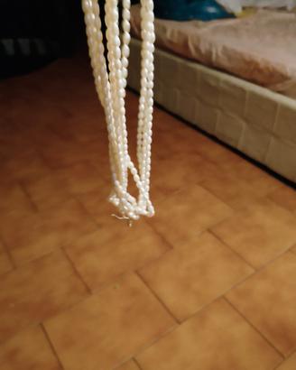 collana vere perle di fiume 10 fili
