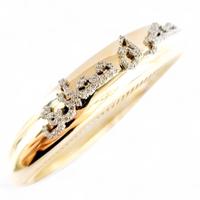 Bracciale rigido in oro 18 kt con diamanti natural