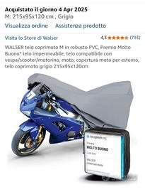 Telo coprimoto/scooter/vespa in PVC - taglia M