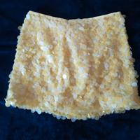 minigonna zara corta con paillettes gialla 