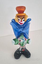 Pagliaccio Murano clown in vetro statuetta vintage
