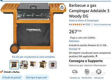 Barbecue a gas