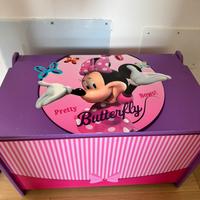 Box giochi comodino legno Minnie cameretta bambina