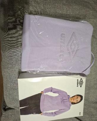 Tuta umbro felpa lilla pantalone blu navy taglia M